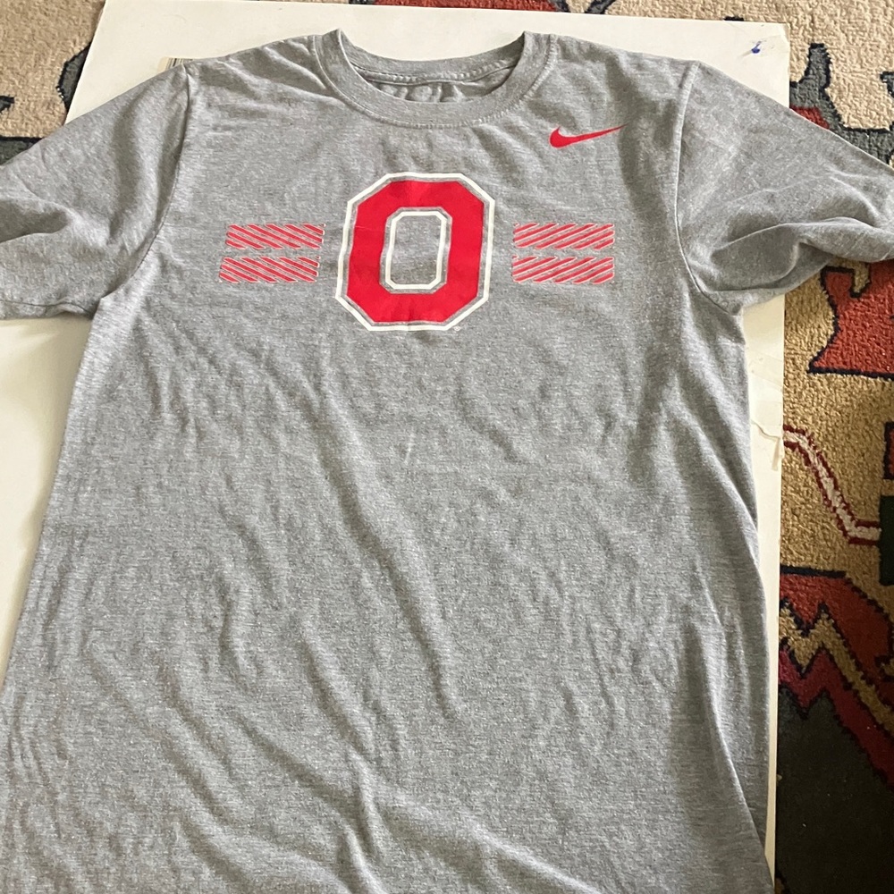 Nike Gray Tee with Red Accents
